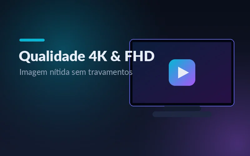 IPTV 6rracs em 4K exibindo canais ao vivo em uma Smart TV